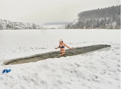 Taking the Plunge: Embracing the Chill of a Polar Dip